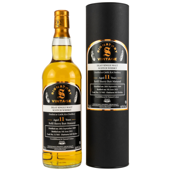 Caol Ila 2009/2021 - 11 Jahre - Signatory Sherry Butt #317885, 46%vol., 0,7 ltr.